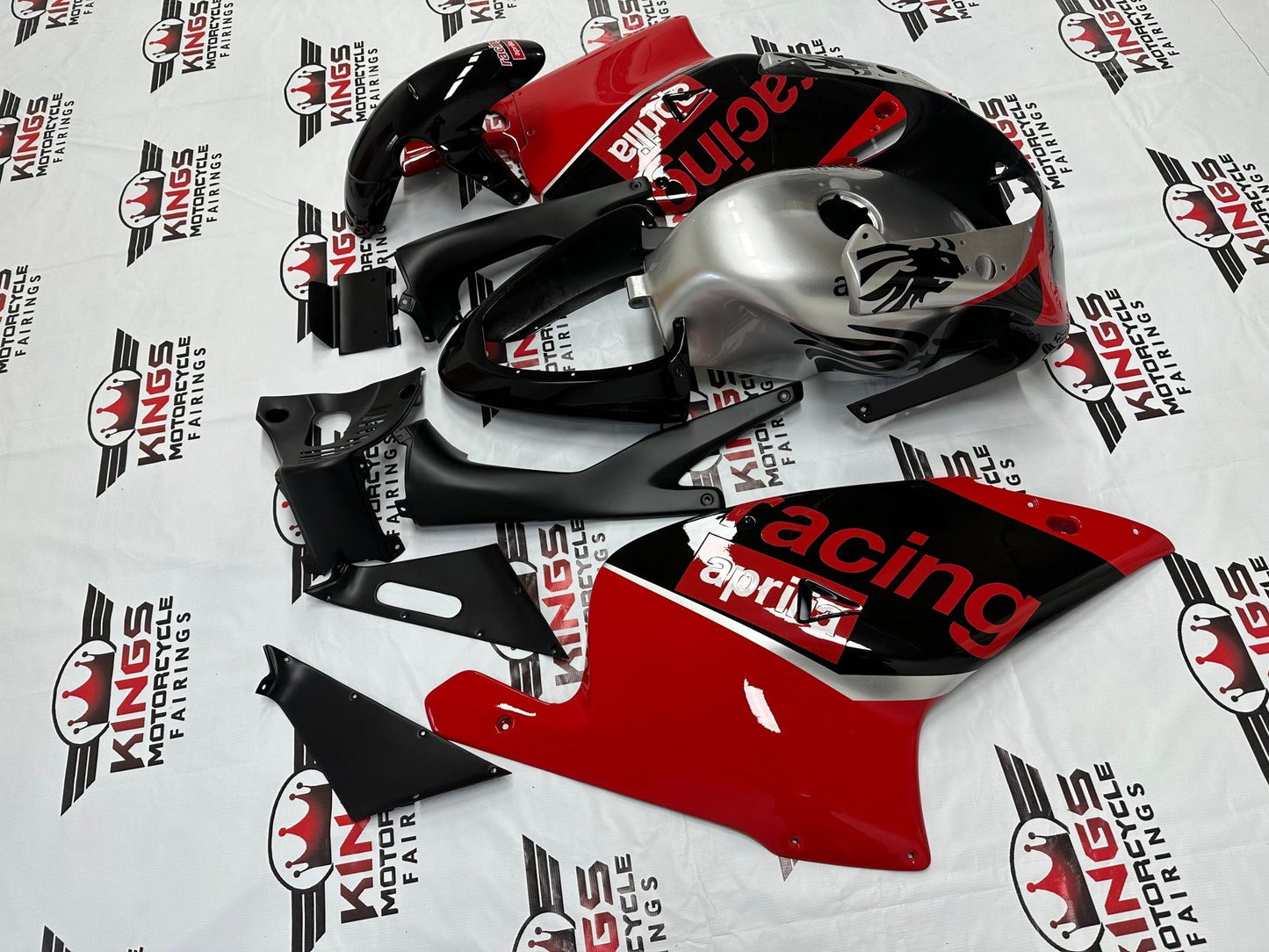 Aprilia RS125 Fairings (2000-2005) Red, Silver, Black at KingsMotorcycleFairings.com