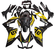 Aprilia RS4 125 Fairings (2012-2016) Matte Black, Gloss Yellow at KingsMotorcycleFairings.com