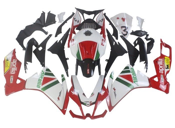 Aprilia RS4125 Fairings (2012-2016) White, Green, Red at KingsMotorcycleFairings.com