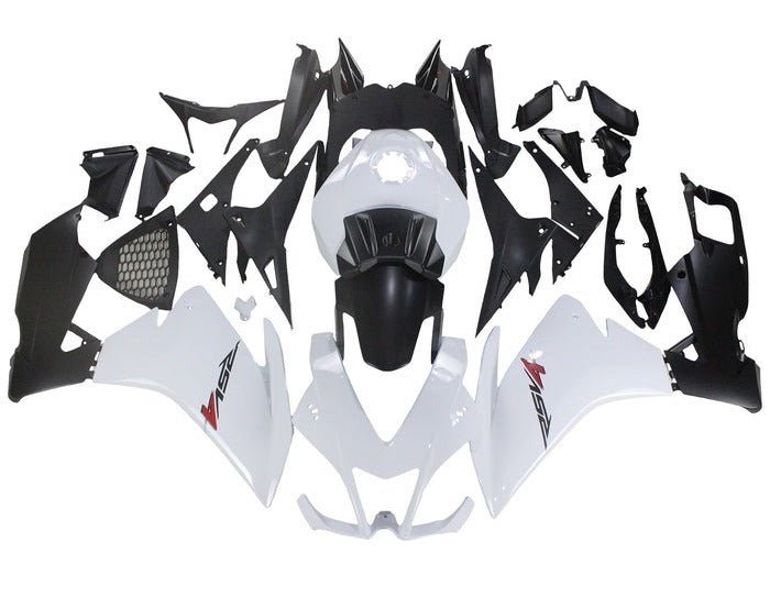 Aprilia RS4125 Fairings (2012-2016) White, Matte Black at KingsMotorcycleFairings.com