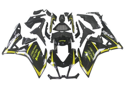 Aprilia RSV4 1000 Fairings (2009-2015) Black, Yellow at KingsMotorcycleFairings.com