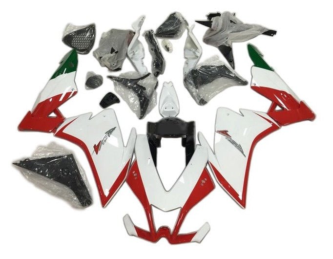 Aprilia RSV4 1000 Fairings (2009-2015) Red, White, Green at KingsMotorcycleFairings.com