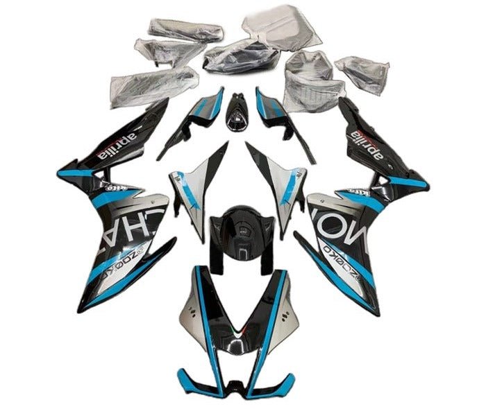 Aprilia RSV4 1000 Fairings (2009-2015) Silver, Black, Blue at KingsMotorcycleFairings.com
