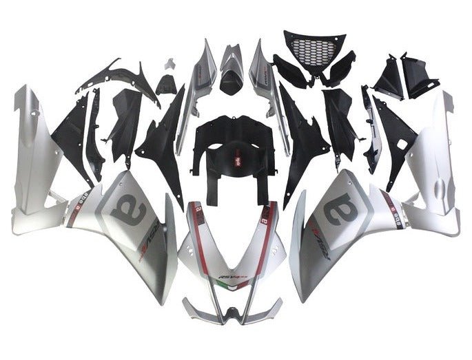 Aprilia RSV4 1000 Fairings (2009-2015) Silver, Gray, Red at KingsMotorcycleFairings.com