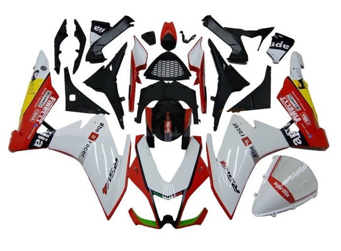 Aprilia RSV4 1000 Fairings (2009-2015) White, Red, Black, Yellow at KingsMotorcycleFairings.com