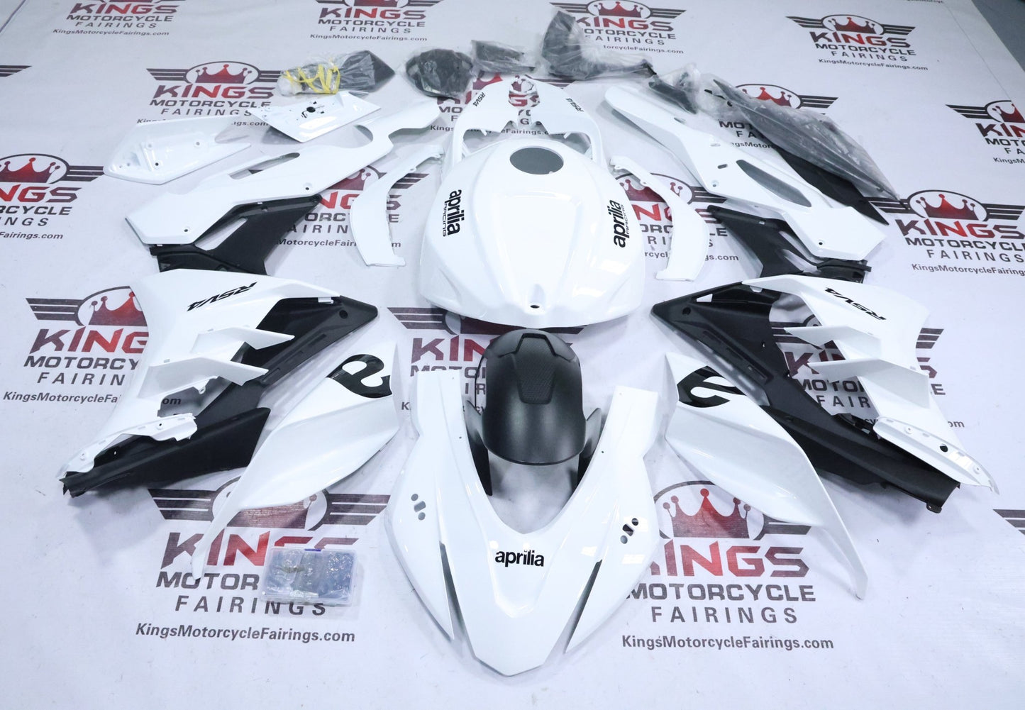 Aprilia RSV4 1100 Fairings (2021-2024) White at KingsMotorcycleFairings.com