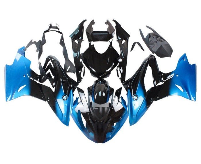 BMW S1000RR Fairings (2015-2016) Blue, Black Fade at KingsMotorcycleFairings.com