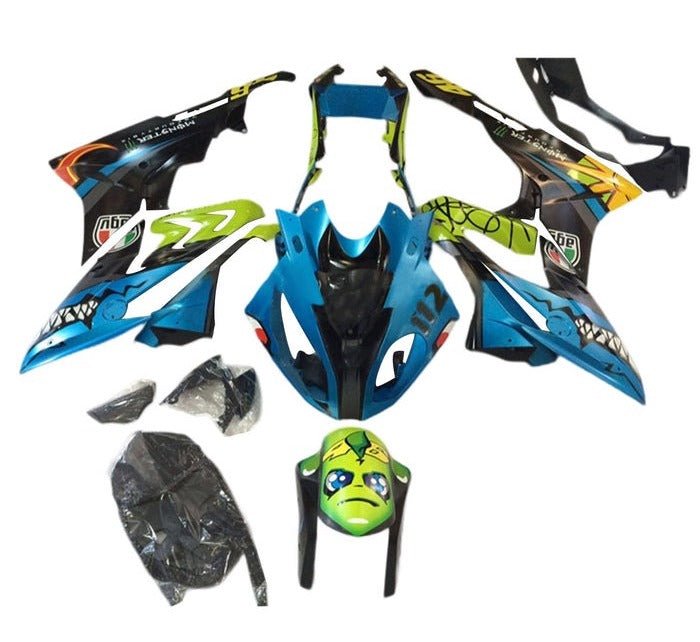 BMW S1000RR Fairings (2015-2016) Blue, Black, Monster at KingsMotorcycleFairings.com