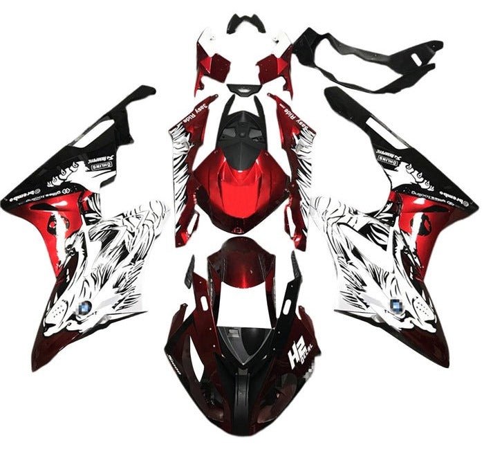 BMW S1000RR Fairings (2015-2016) Candy Red, White Lion at KingsMotorcycleFairings.com