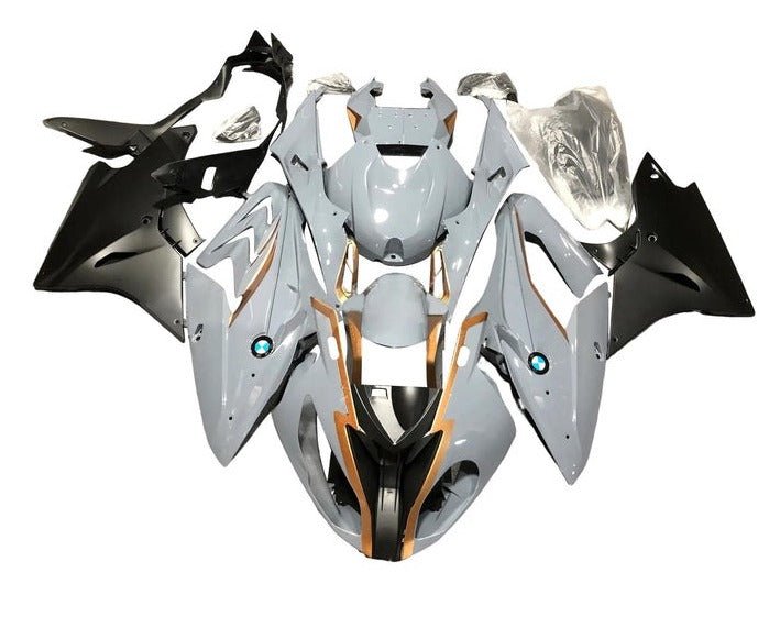 BMW S1000RR Fairings (2015-2016) Gray, Gold, Matte Black at KingsMotorcycleFairings.com
