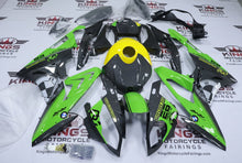 BMW S1000RR Fairings (2015-2016) Green, Faux Carbon Fiber, Yellow at KingsMotorcycleFairings.com