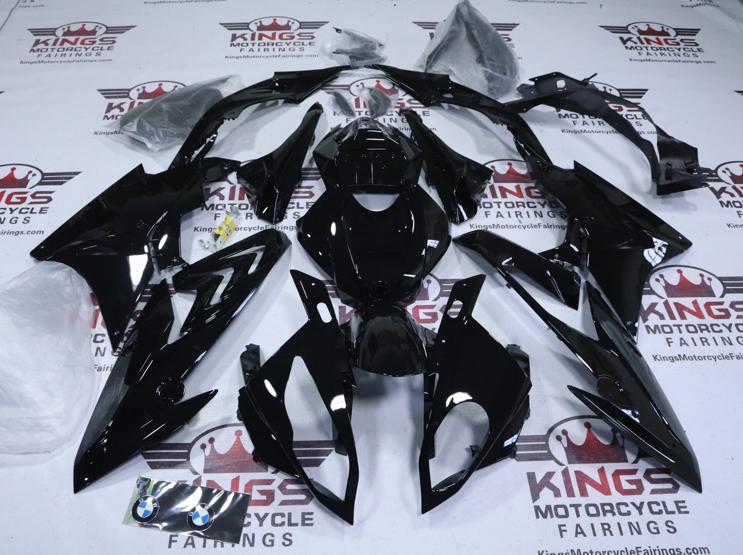  BMW S1000RR Fairings (2017-2018) Black Gloss at KingsMotorcycleFairings.com