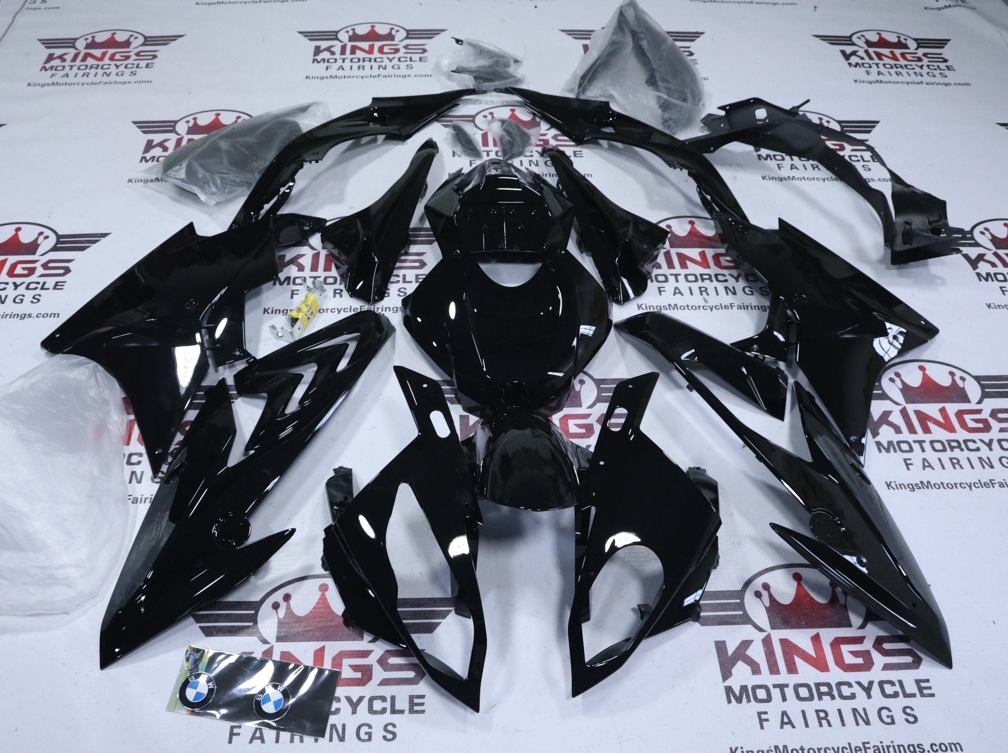  BMW S1000RR Fairings (2017-2018) Black Gloss at KingsMotorcycleFairings.com