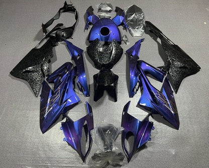 BMW S1000RR Fairings (2017-2018) Blue, Faux Forged Carbon Fiber at KingsMotorcycleFairings.com