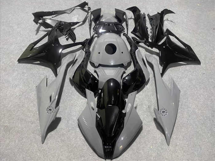 BMW S1000RR Fairings (2019-2022) Gray, Black at KingsMotorcycleFairings.com