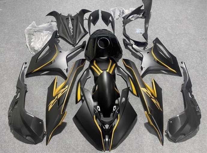 KingsMotorcycleFairings.com BMW S1000RR Fairings (2019-2022) Matte Black, Gold