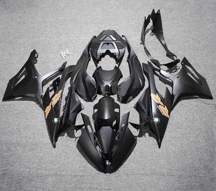 KingsMotorcycleFairings.com BMW S1000RR Fairings (2019-2022) Matte Black, Orange
