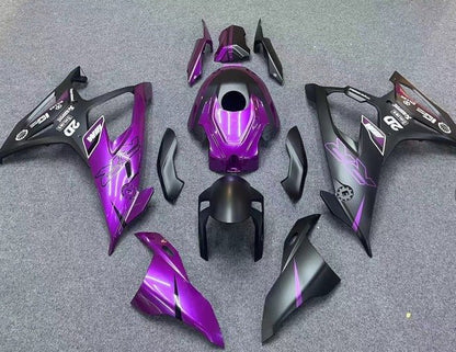 KingsMotorcycleFairings.com BMW S1000RR Fairings (2019-2022) Matte Black, Purple