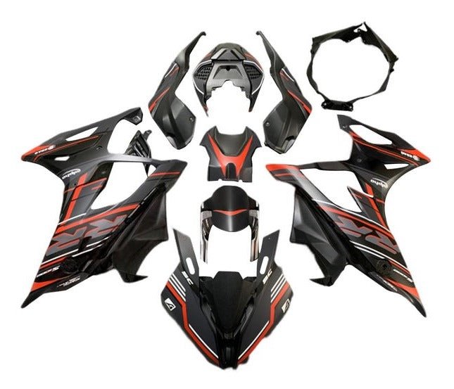 BMW S1000RR Fairings (2019-2022) Matte Black, Red, Gray at KingsMotorcycleFairings.com