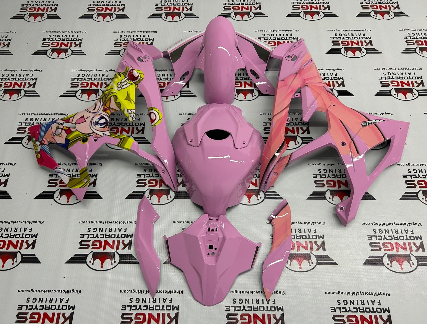 BMW S1000RR Fairing Kit (2023-2024) Pink Sailor Moon at KingsMotorcycleFairings.com