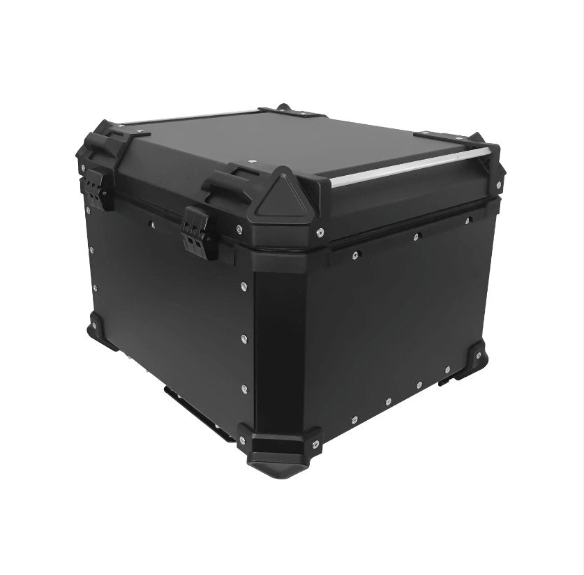 Black 55L Aluminum Motocycle Top Box Storage at KingsMotorcycleFairings.com