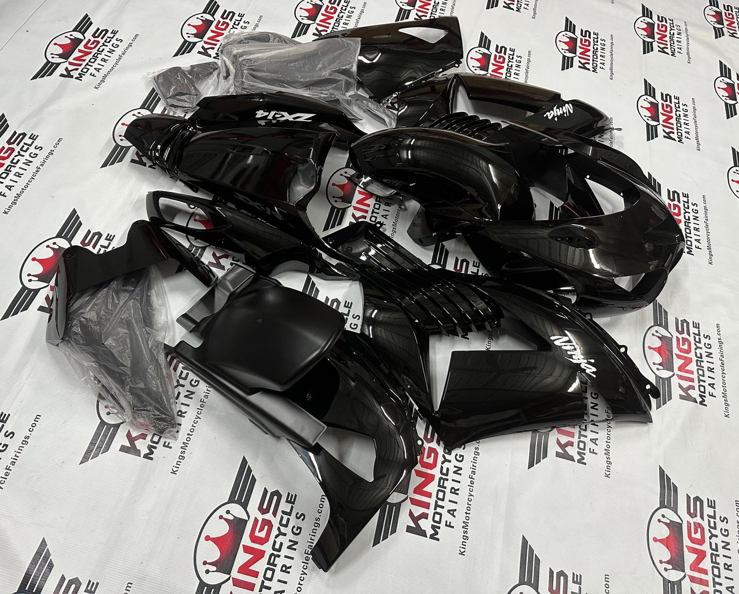 Kawasaki Ninja ZX14R Fairing set (2006-2011) Black at KingsMotorcycleFairings.com