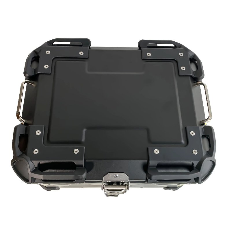 Black Neon 35L Aluminum Motorcycle Top Box Storage at KingsMotorcycleFairings.com