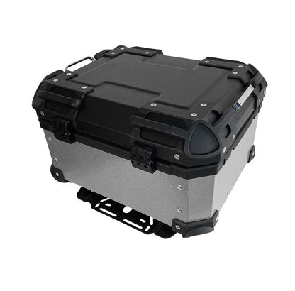 Black Silver Neon 35L Aluminum Motorcycle Top Box Storage at KingsMotorcycleFairings.com!