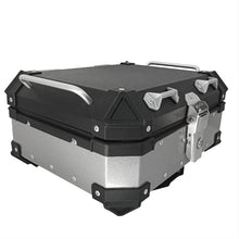 Black & Silver Aluminum Motorcycle Top Boxes at KingsMotorcycleFairings.com