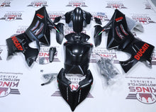 DUCATI PANIGALE V4S FAIRINGS (2022-2024) Matte Black Satin, Red from KingsMotorcycleFairings.com