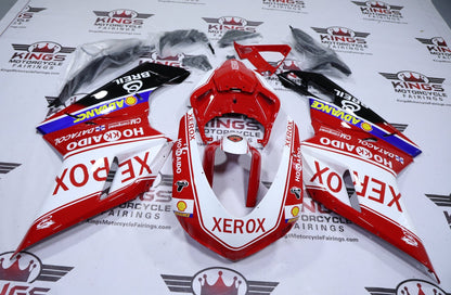Ducati 1098 Fairing kit (2007-2014) Red, White Stripe Xerox at KingsMotorcycleFairings.com