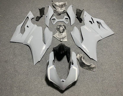 Ducati 1199 Fairings (2011-2014) Gray, White at KingsMotorcycleFairings.com
