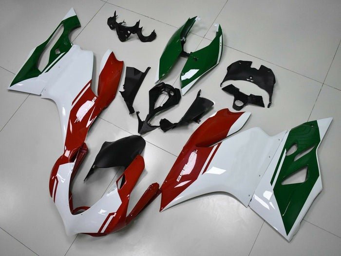 Ducati 1199 Fairings (2011-2014) White, Red, Dark Green at KingsMotorcycleFairings.com