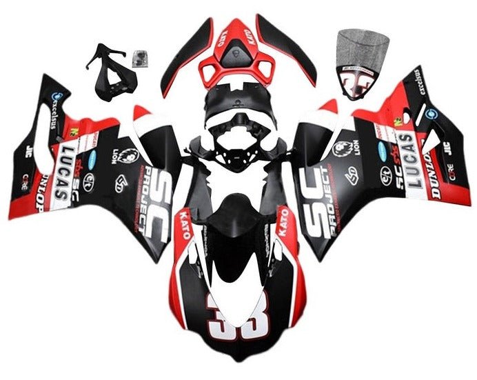 Ducati 1299 Fairings (2015-2020) Matte Black, Red, White at KingsMotorcycleFairings.com