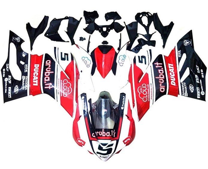 Ducati 1299 Fairings (2015-2020) Red, Black, White Stripes at KingsMotorcycleFairings.com
