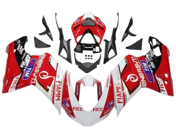 Ducati 1299 Fairings (2015-2020) Red, White FIAMM at KingsMotorcycleFairings.com