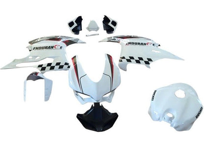 Ducati 1299 Fairings (2015-2020) White, Red, Black Checker at KingsMotorcycleFairings.com