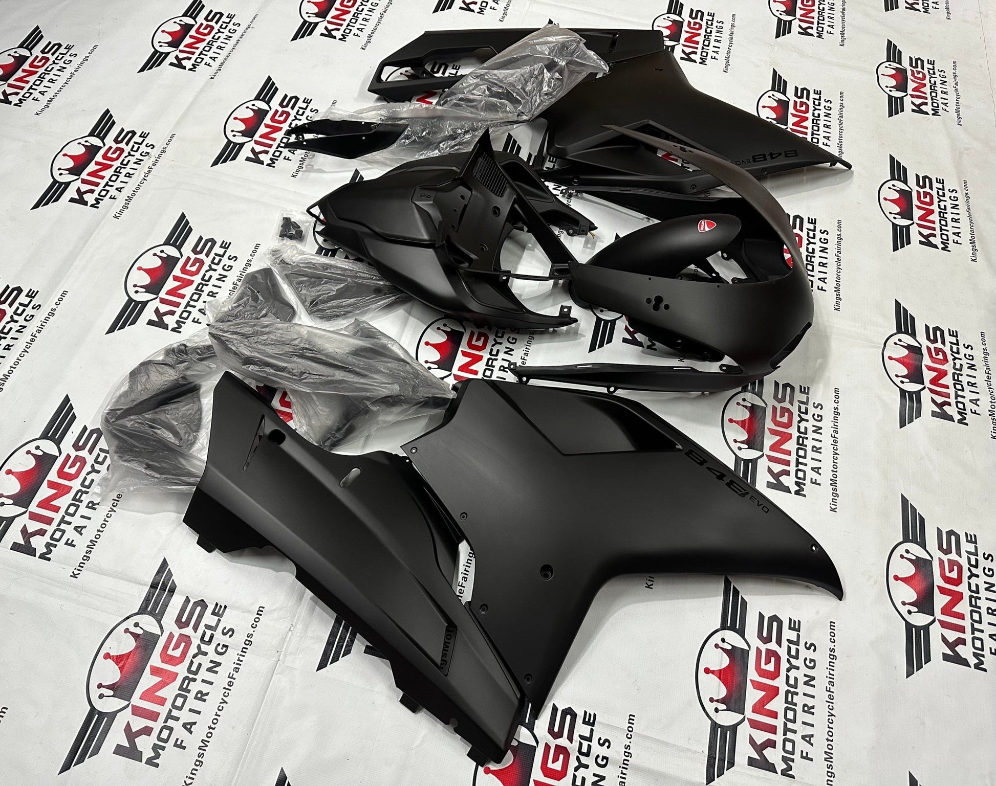 Ducati 848 Fairing Kit (2007-2014) All Matte Black from KingsMotorcycleFairings.com