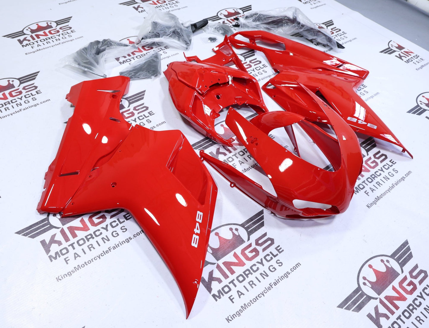 Ducati 848 Fairing Kit (2007-2014) Red Gloss at KingsMotorcycleFairings.com