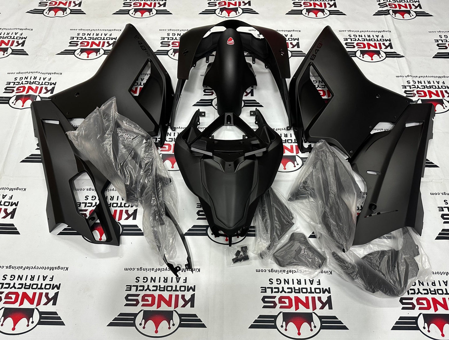 Ducati 848 Fairing Set (2007-2014) Flat Black from KingsMotorcycleFairings.com
