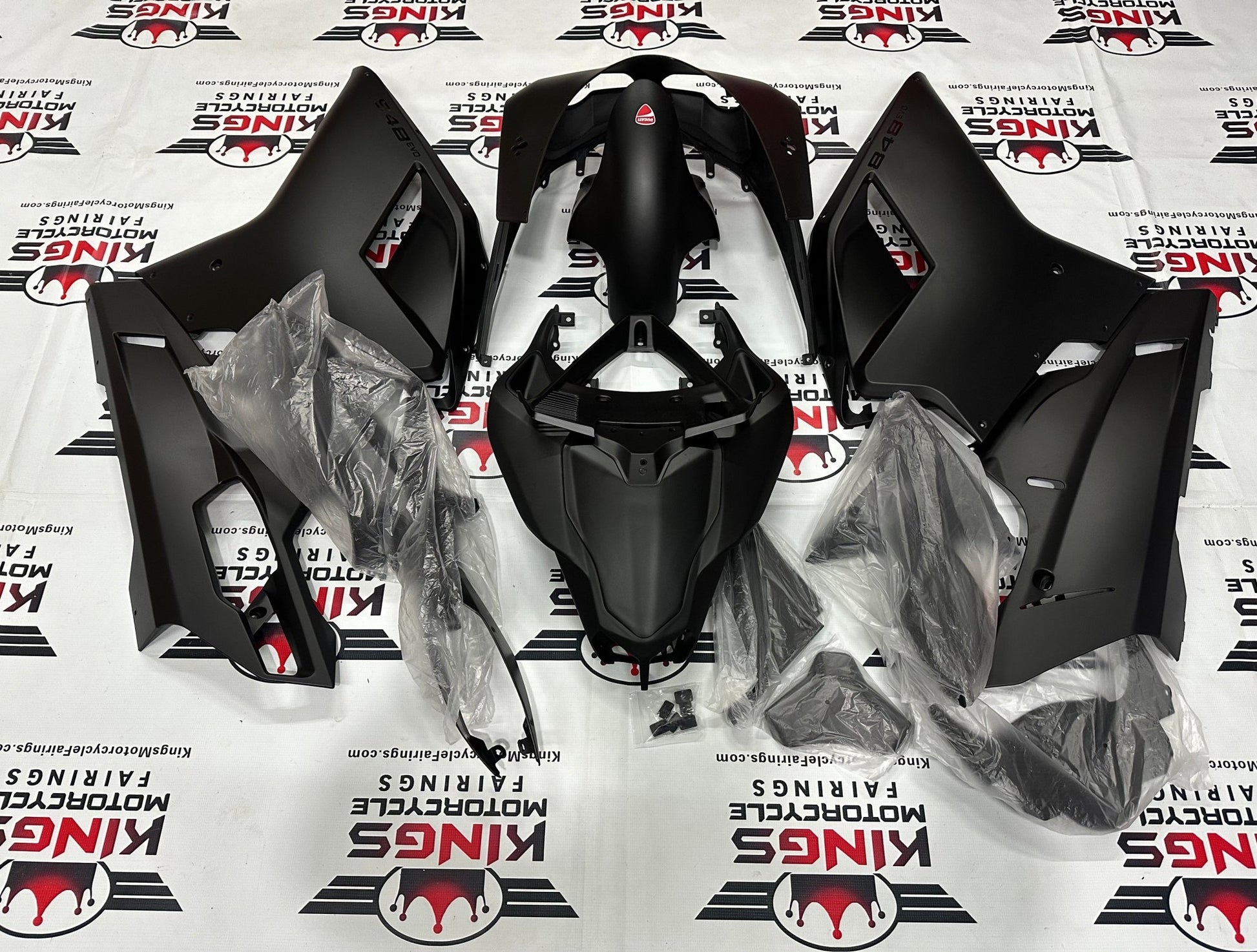Ducati 848 Fairing Set (2007-2014) Flat Black from KingsMotorcycleFairings.com