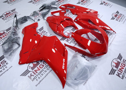 Ducati 848 Fairings (2007-2014) Red Gloss, White from KingsMotorcycleFairings.com