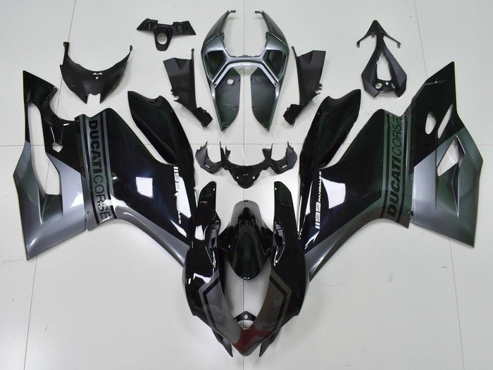 Ducati 899 Fairings (2011-2014) Black, Dark Gray at KingsMotorcycleFairings.com
