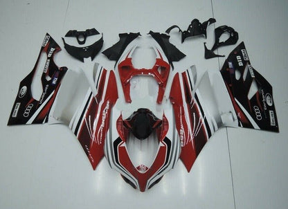 Ducati 899 Fairings (2011-2014) Red, Black, White, Silver Stripe at KingsMotorcycleFairings.com