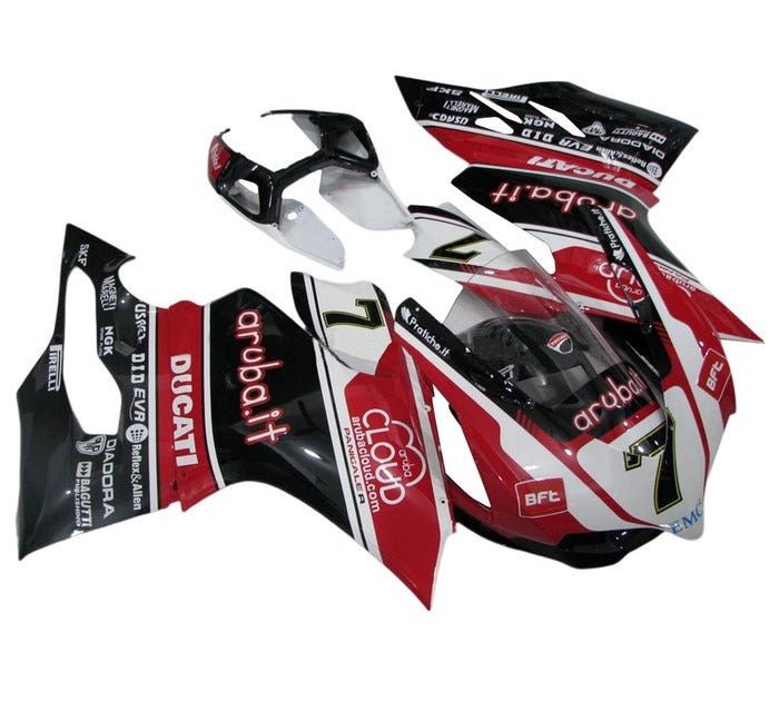 Ducati 899 Fairings (2011-2014) Red, White, Black, Aruba #7 at KingsMotorcycleFairings.com