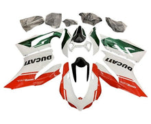 Ducati 899 Fairings (2011-2014) White, Green, Red Stripe at KingsMotorcycleFairings.com