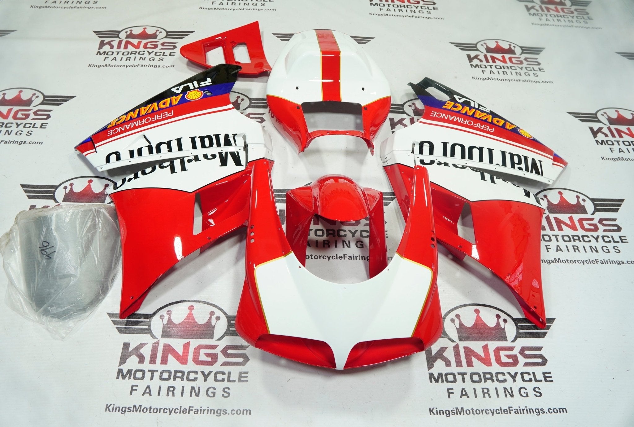 Ducati 996 Fairings (1994-1999) Red, White, Blue Marlboro by KingsMotorcycleFairings.com