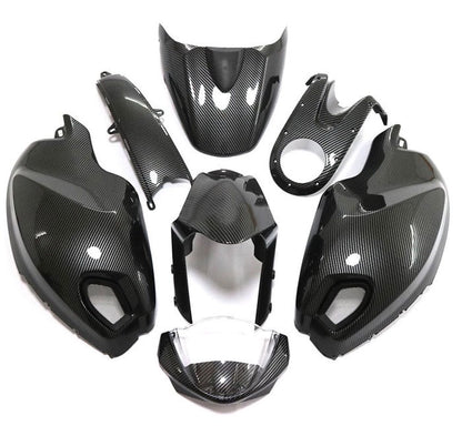 Ducati Monster 696, 796, 1100 Fairings (2008-2016) Faux Carbon Fiber at KingsMotorcycleFairings.com