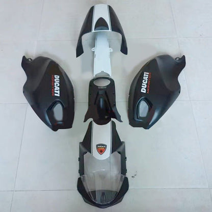 Ducati Monster 696, 796, 1100 Fairings (2008-2016) Matte Black, White at KingsMotorcycleFairings.com