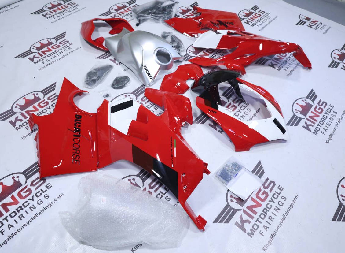 Ducati Panigale V4 Fairing Set (2022-2024) Red, Silver, White, Black at KingsMotorcycleFairings.com